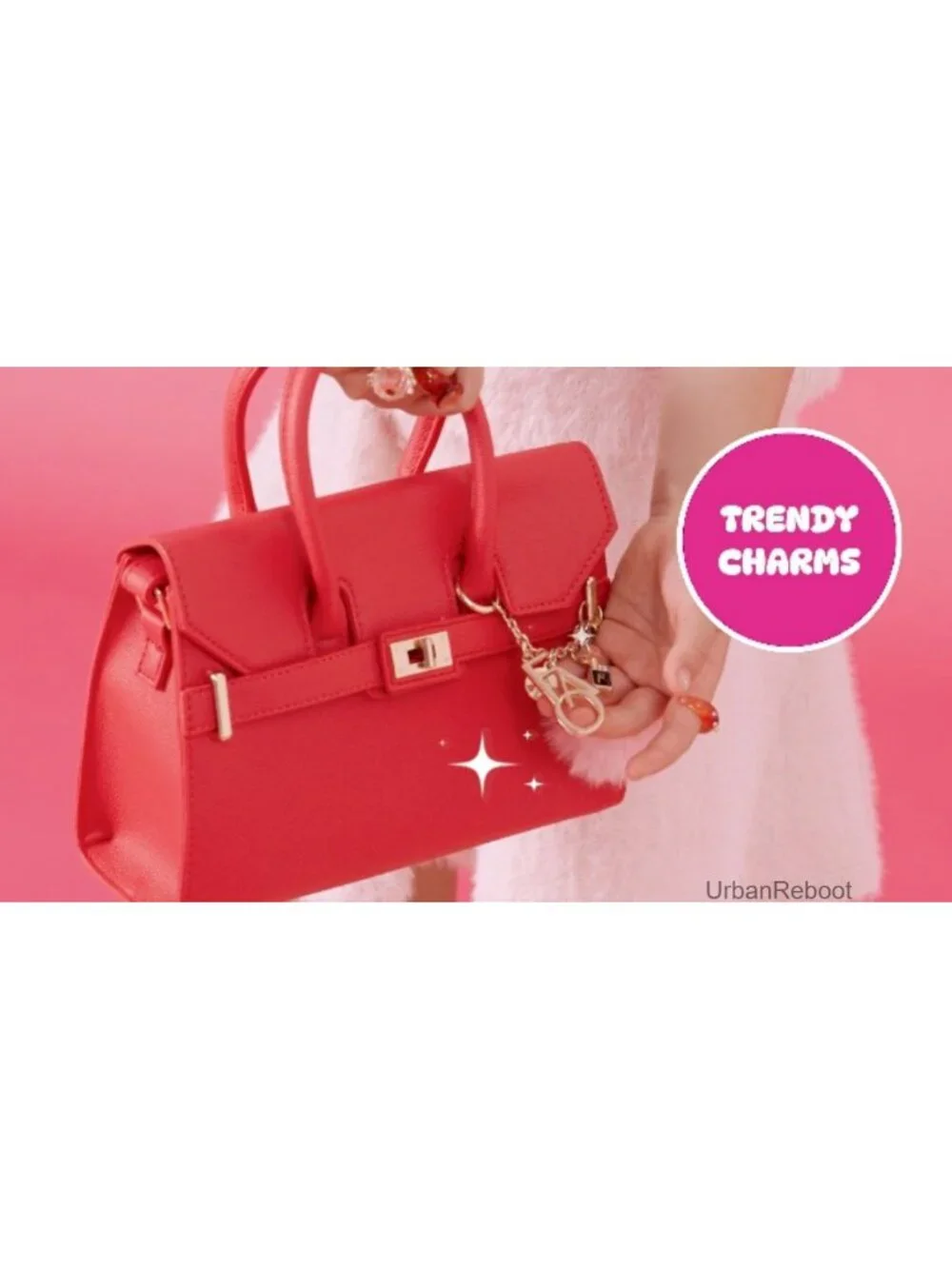 Tote Bag with Shoulder Strap & Charms